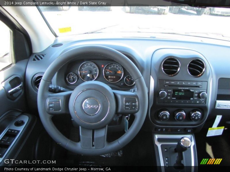Bright White / Dark Slate Gray 2014 Jeep Compass Latitude