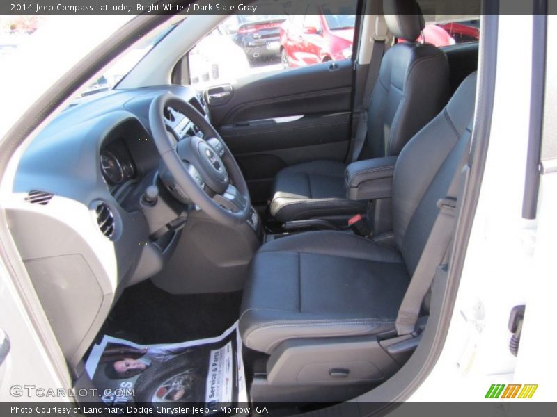 Bright White / Dark Slate Gray 2014 Jeep Compass Latitude