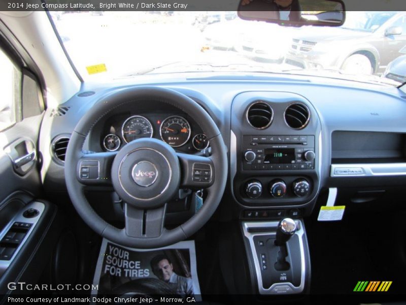 Bright White / Dark Slate Gray 2014 Jeep Compass Latitude