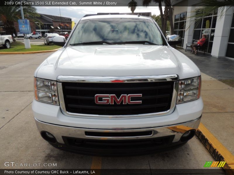 Summit White / Ebony 2009 GMC Sierra 1500 SLE Extended Cab
