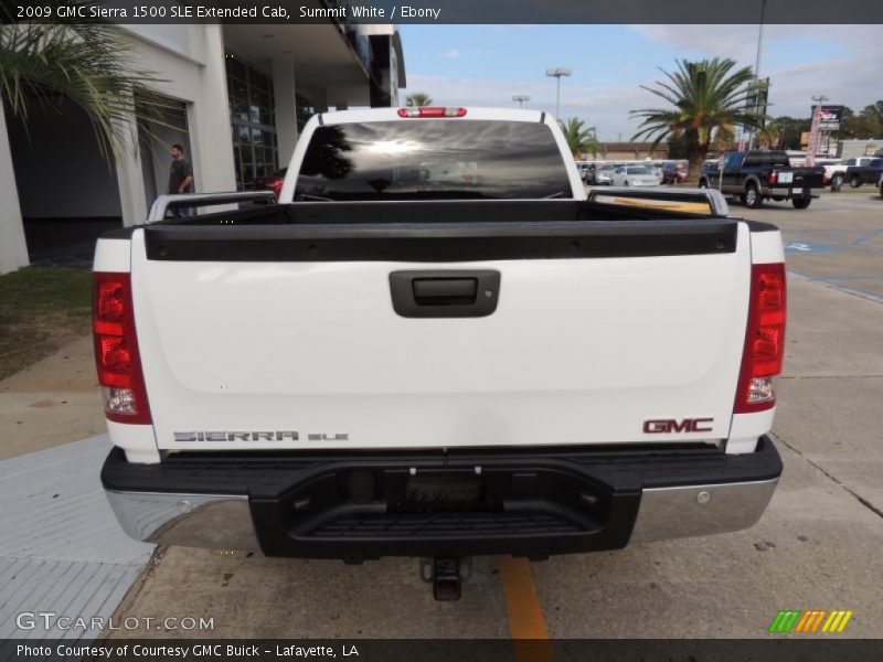 Summit White / Ebony 2009 GMC Sierra 1500 SLE Extended Cab