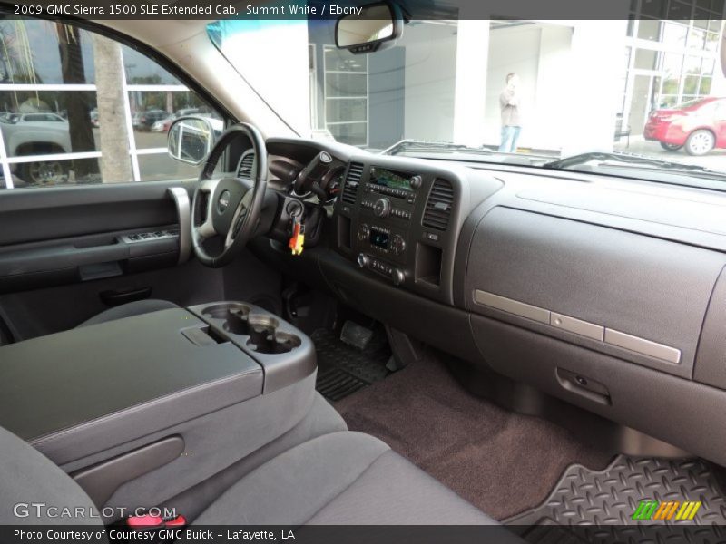 Summit White / Ebony 2009 GMC Sierra 1500 SLE Extended Cab