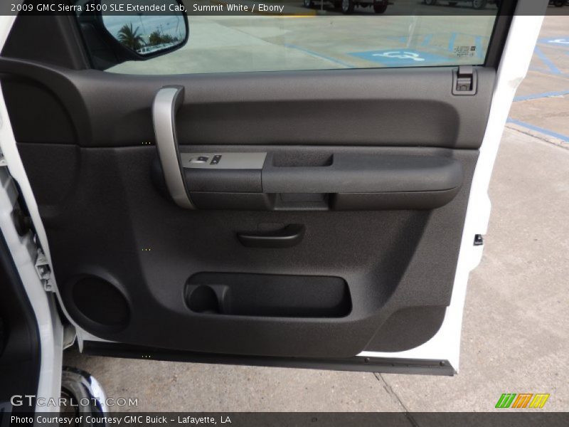 Summit White / Ebony 2009 GMC Sierra 1500 SLE Extended Cab