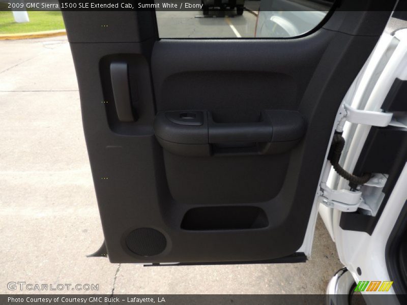 Summit White / Ebony 2009 GMC Sierra 1500 SLE Extended Cab
