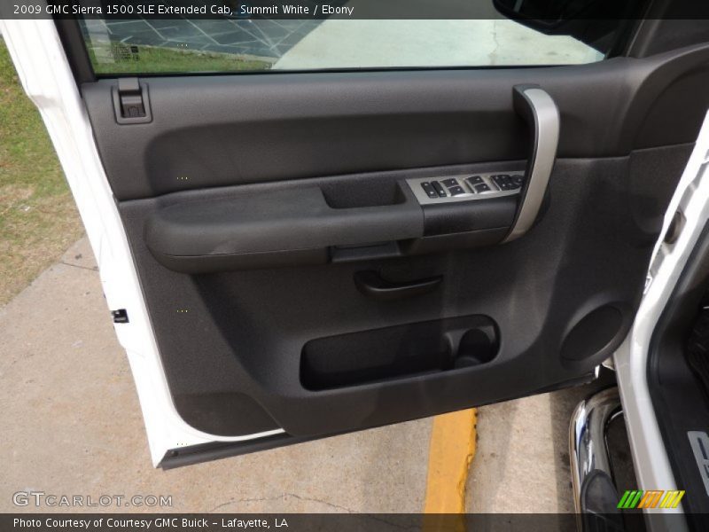 Summit White / Ebony 2009 GMC Sierra 1500 SLE Extended Cab