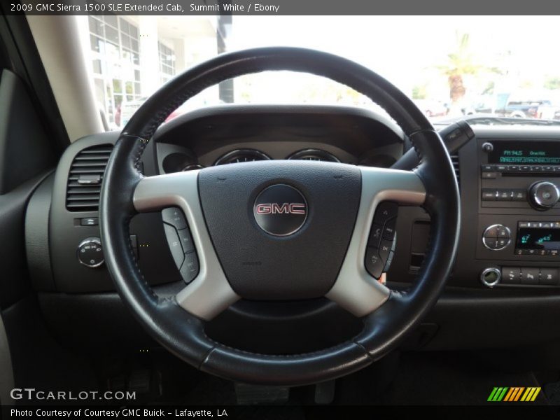 Summit White / Ebony 2009 GMC Sierra 1500 SLE Extended Cab