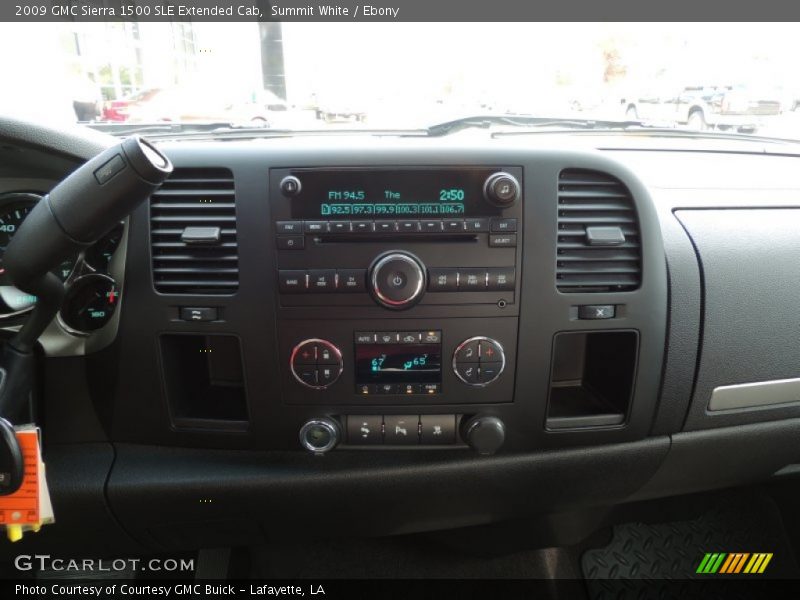 Summit White / Ebony 2009 GMC Sierra 1500 SLE Extended Cab