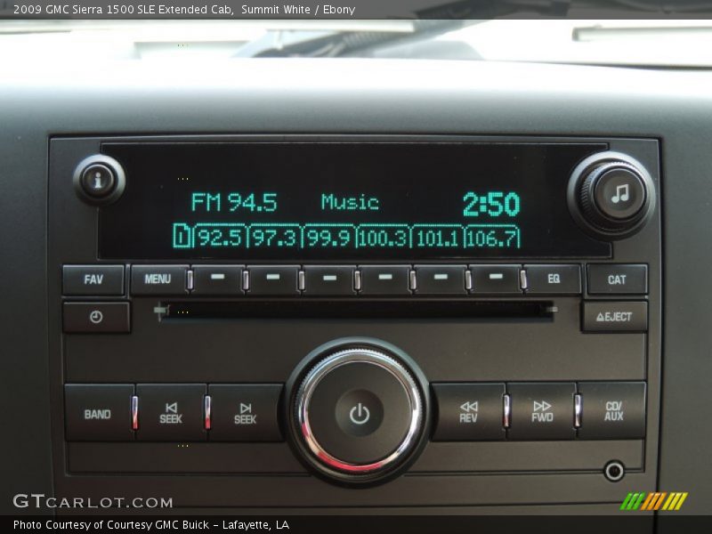 Summit White / Ebony 2009 GMC Sierra 1500 SLE Extended Cab