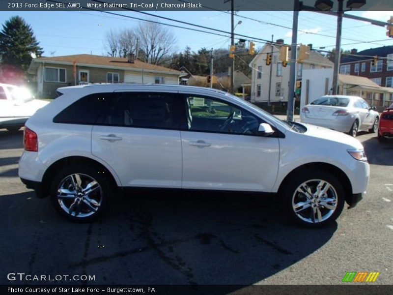 White Platinum Tri-Coat / Charcoal Black 2013 Ford Edge SEL AWD