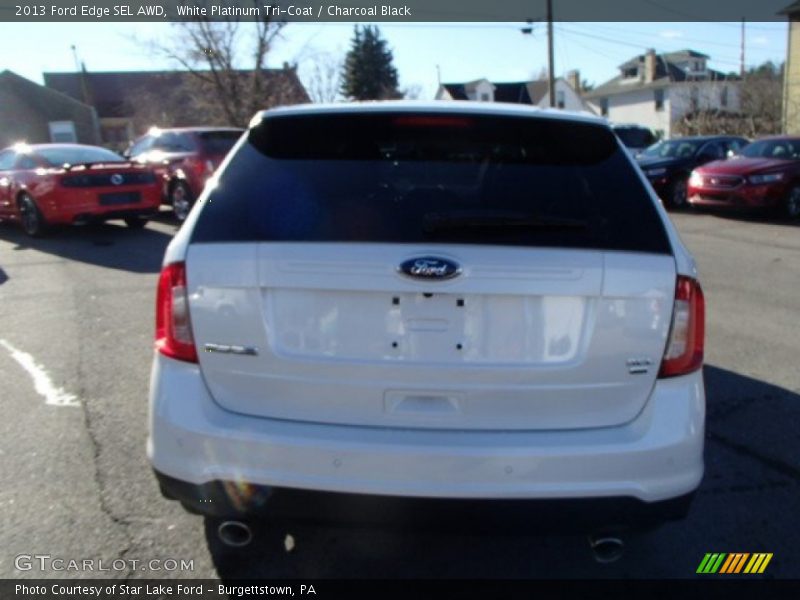 White Platinum Tri-Coat / Charcoal Black 2013 Ford Edge SEL AWD