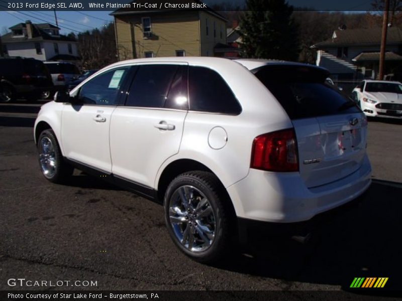 White Platinum Tri-Coat / Charcoal Black 2013 Ford Edge SEL AWD