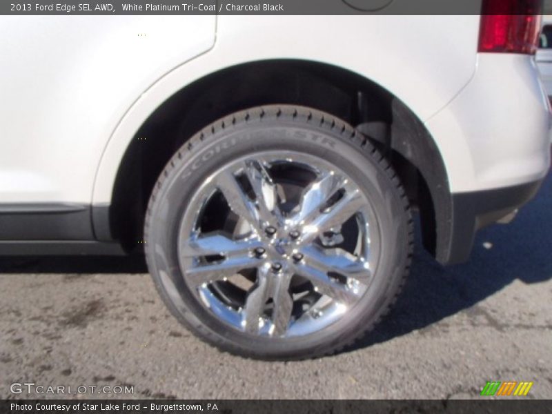 White Platinum Tri-Coat / Charcoal Black 2013 Ford Edge SEL AWD