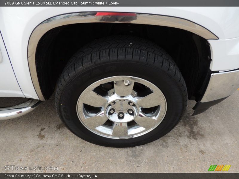 Summit White / Ebony 2009 GMC Sierra 1500 SLE Extended Cab