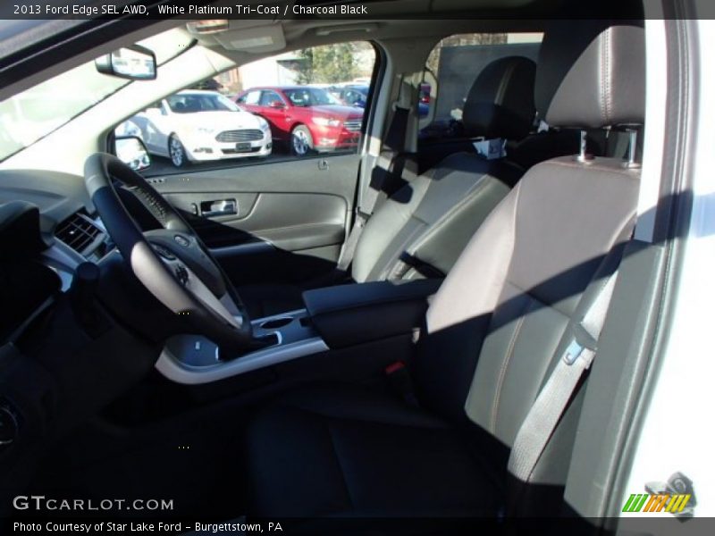 White Platinum Tri-Coat / Charcoal Black 2013 Ford Edge SEL AWD