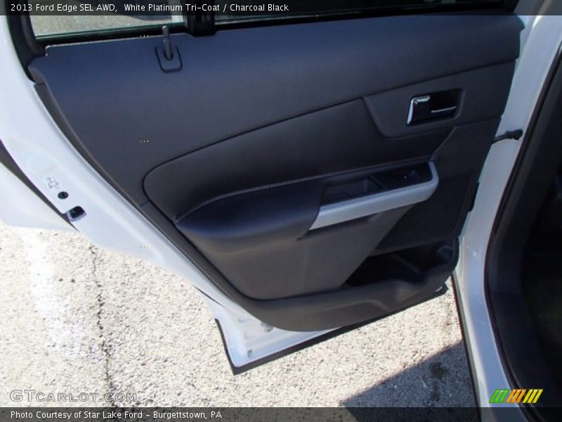 White Platinum Tri-Coat / Charcoal Black 2013 Ford Edge SEL AWD