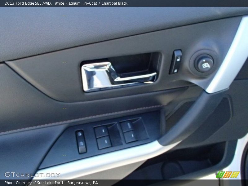 White Platinum Tri-Coat / Charcoal Black 2013 Ford Edge SEL AWD