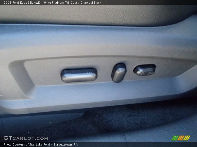 White Platinum Tri-Coat / Charcoal Black 2013 Ford Edge SEL AWD
