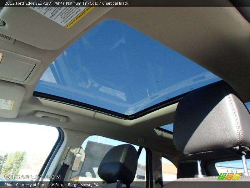 White Platinum Tri-Coat / Charcoal Black 2013 Ford Edge SEL AWD