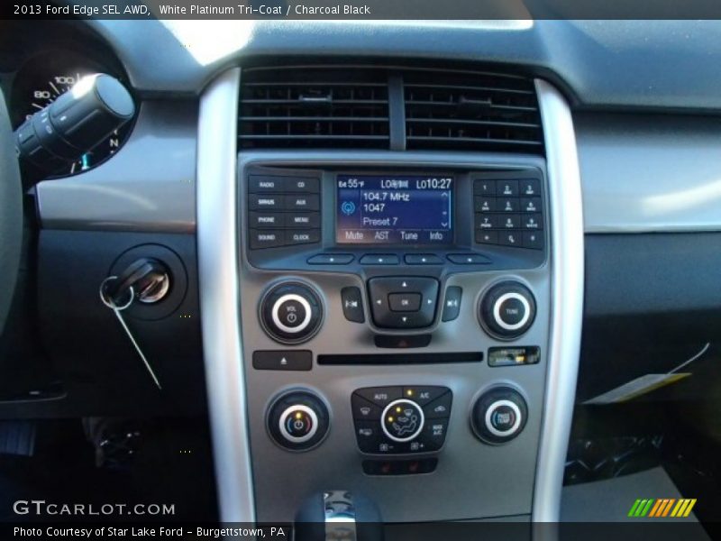 White Platinum Tri-Coat / Charcoal Black 2013 Ford Edge SEL AWD