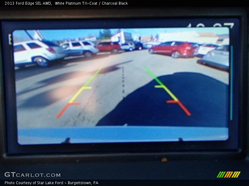 White Platinum Tri-Coat / Charcoal Black 2013 Ford Edge SEL AWD