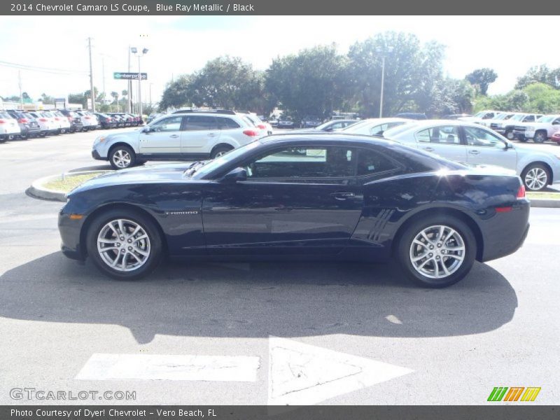 Blue Ray Metallic / Black 2014 Chevrolet Camaro LS Coupe