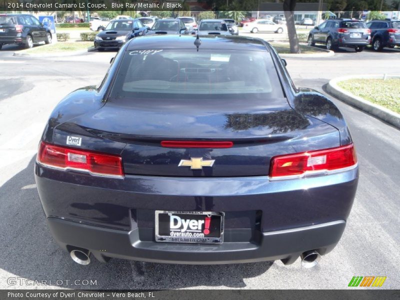 Blue Ray Metallic / Black 2014 Chevrolet Camaro LS Coupe