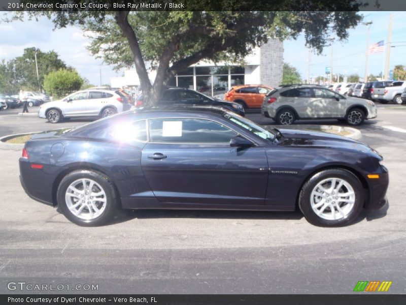 Blue Ray Metallic / Black 2014 Chevrolet Camaro LS Coupe