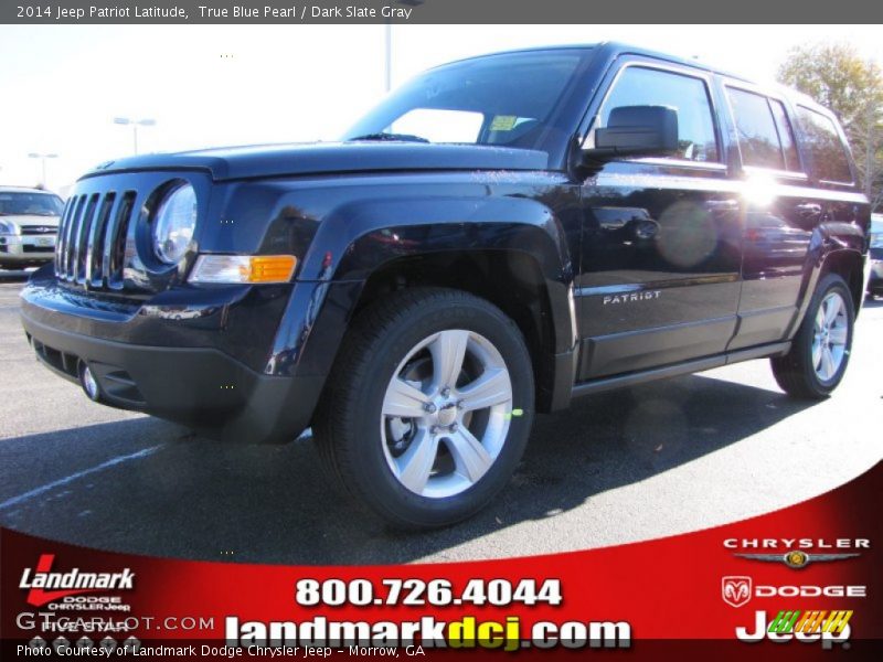 True Blue Pearl / Dark Slate Gray 2014 Jeep Patriot Latitude