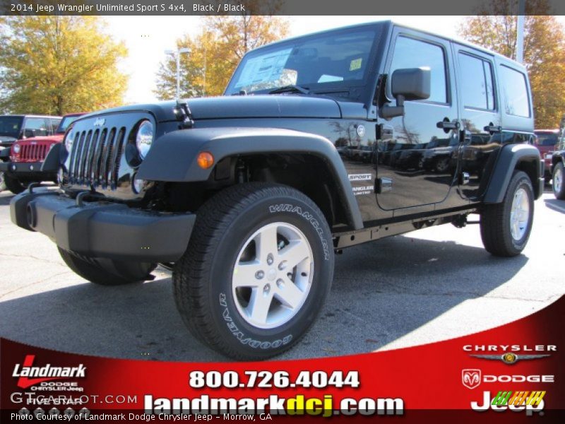 Black / Black 2014 Jeep Wrangler Unlimited Sport S 4x4