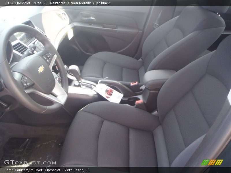 Rainforest Green Metallic / Jet Black 2014 Chevrolet Cruze LT