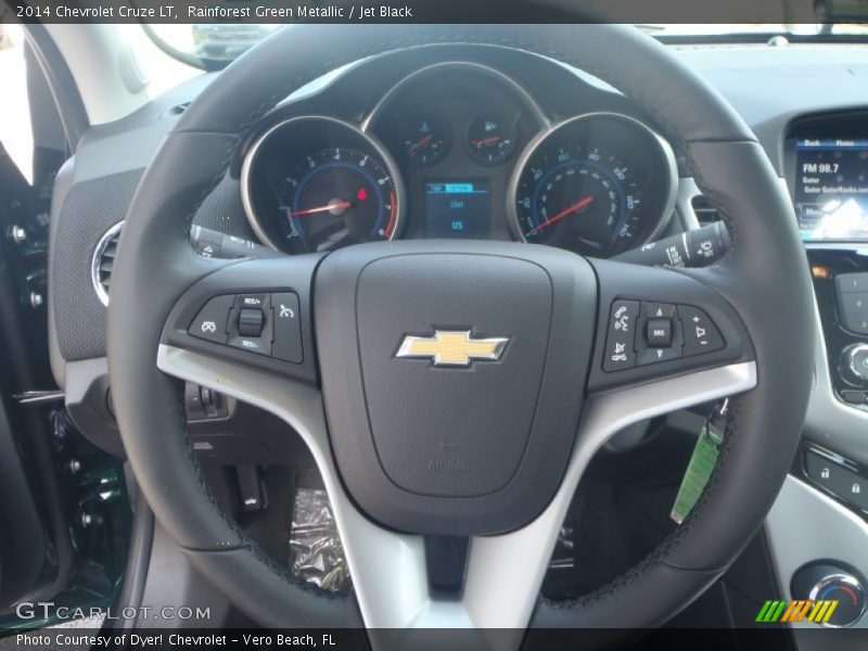 Rainforest Green Metallic / Jet Black 2014 Chevrolet Cruze LT