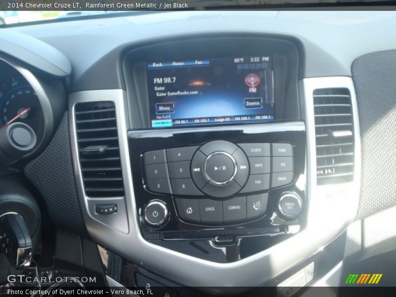 Rainforest Green Metallic / Jet Black 2014 Chevrolet Cruze LT
