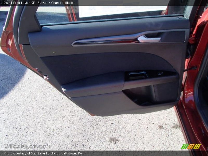 Sunset / Charcoal Black 2014 Ford Fusion SE