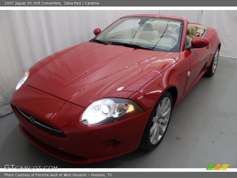 Salsa Red / Caramel 2007 Jaguar XK XK8 Convertible