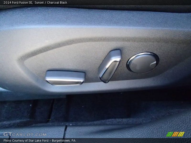 Sunset / Charcoal Black 2014 Ford Fusion SE