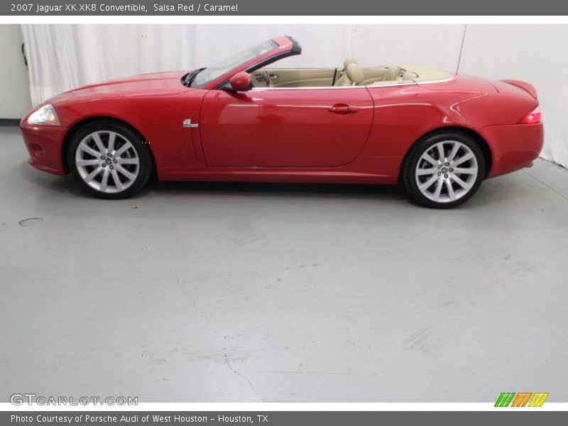 Salsa Red / Caramel 2007 Jaguar XK XK8 Convertible