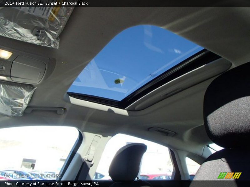 Sunset / Charcoal Black 2014 Ford Fusion SE