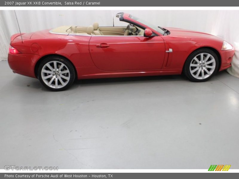 Salsa Red / Caramel 2007 Jaguar XK XK8 Convertible