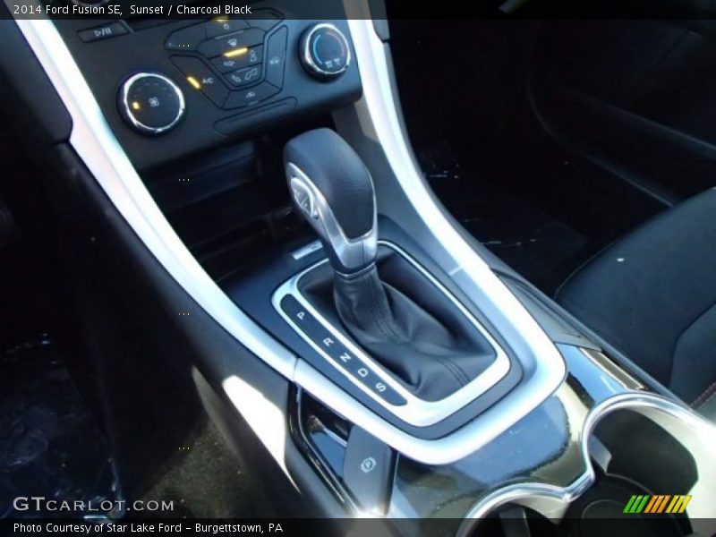 Sunset / Charcoal Black 2014 Ford Fusion SE