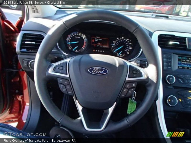 Sunset / Charcoal Black 2014 Ford Fusion SE