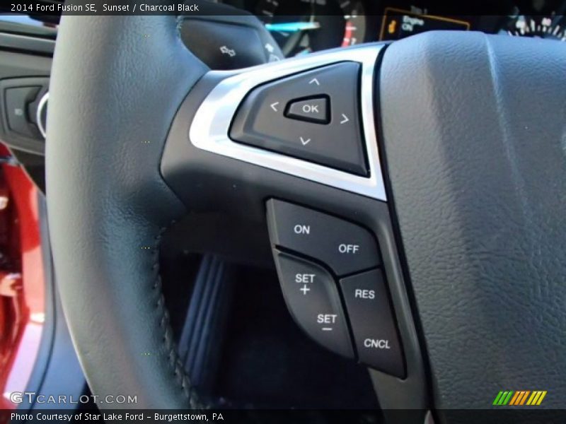 Sunset / Charcoal Black 2014 Ford Fusion SE
