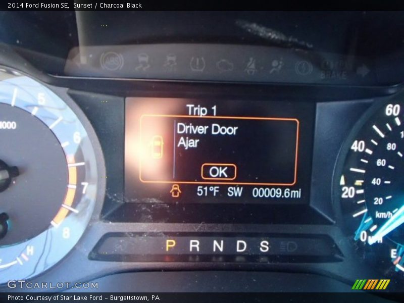 Sunset / Charcoal Black 2014 Ford Fusion SE
