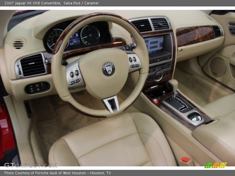 Salsa Red / Caramel 2007 Jaguar XK XK8 Convertible