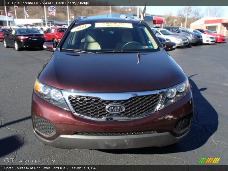 Dark Cherry / Beige 2011 Kia Sorento LX V6 AWD