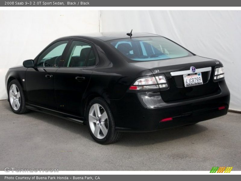 Black / Black 2008 Saab 9-3 2.0T Sport Sedan