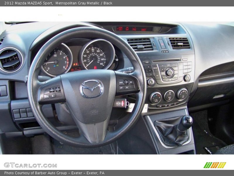 Metropolitan Gray Metallic / Black 2012 Mazda MAZDA5 Sport