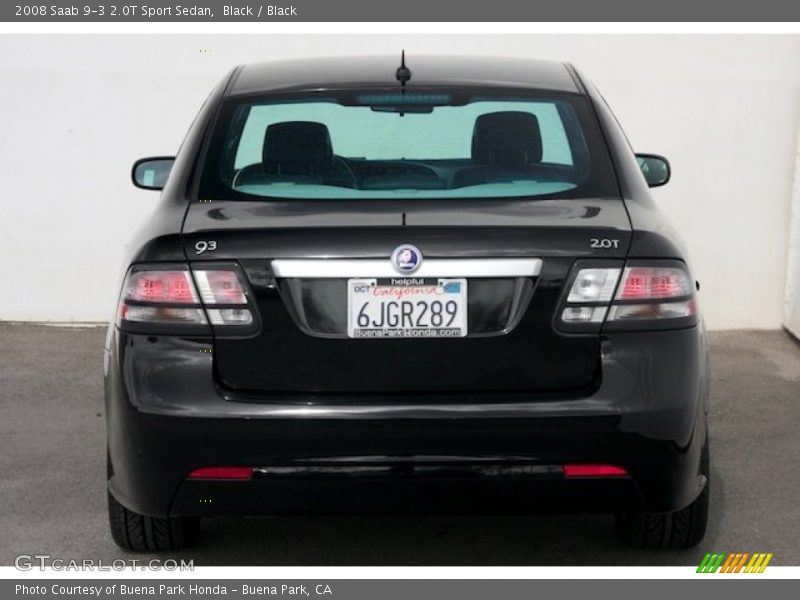 Black / Black 2008 Saab 9-3 2.0T Sport Sedan