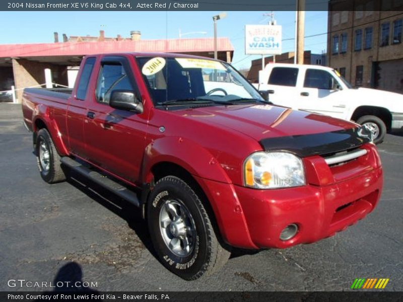 Aztec Red / Charcoal 2004 Nissan Frontier XE V6 King Cab 4x4