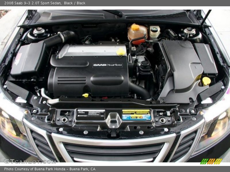 Black / Black 2008 Saab 9-3 2.0T Sport Sedan