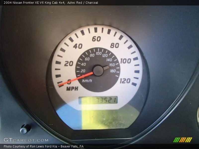 Aztec Red / Charcoal 2004 Nissan Frontier XE V6 King Cab 4x4